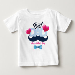 T-SHIRT POUR BÉBÉ BEST PAPA HEUREUSE FÊTE DES PÈRES