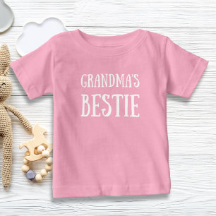T-shirt Pour Bébé Bestie de grand-mère, mignonne