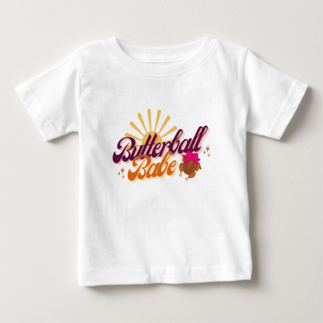 T-shirt Pour Bébé Beurre Bébé Fille Enfants Tee (Devant)