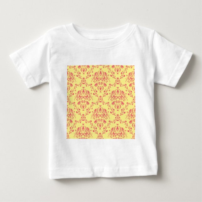 T-shirt Pour Bébé Beurre et canneberge Damas (Devant)