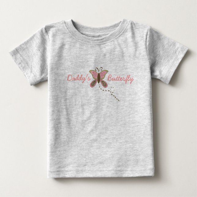 T-shirt Pour Bébé Beurre papillon de papa fille biologique (Devant)