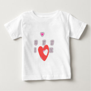 T-shirt Pour Bébé BFF. Best Friends Forever : I Love You Art Print