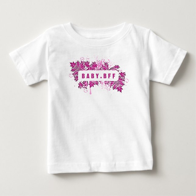 T-shirt Pour Bébé bff (rose faucon) (Devant)