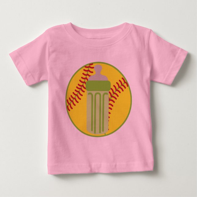 T-shirt Pour Bébé Biberon du base-ball (Devant)