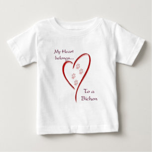 T-shirt Pour Bébé Bichon Frise Heart Belongs