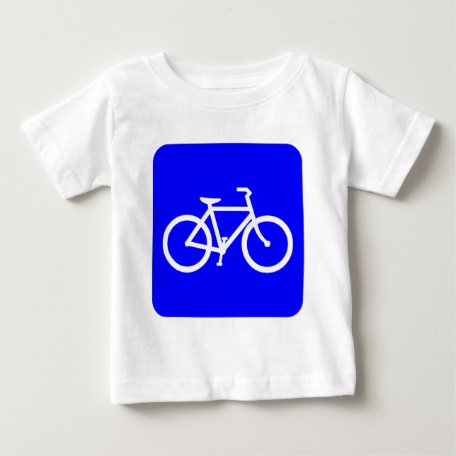 T-shirt Pour Bébé Bicyclette - Bleu (Devant)
