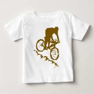 T-shirt Pour Bébé Bicyclette faisante du vélo de montagne