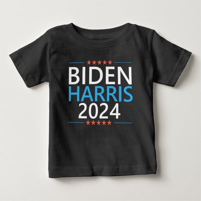 T-shirt Pour Bébé Biden Harris 2024 pour l'élection présidentielle a (Devant)
