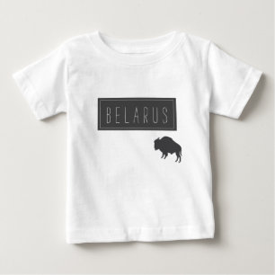 T-shirt Pour Bébé Biélorussie Bison Б е л а р у с     