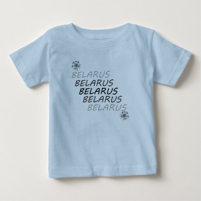 T-shirt Pour Bébé Biélorussie Fleur nationale de maïs (Devant)