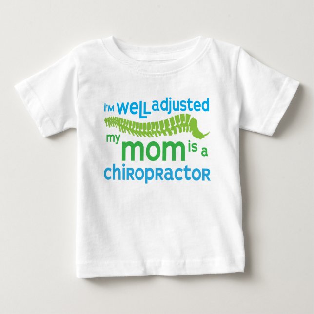T-shirt Pour Bébé Bien Ajusté - Ma Mère Est Un Chiropraticien (Devant)