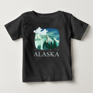 T-shirt Pour Bébé Bienvenue en Alaska