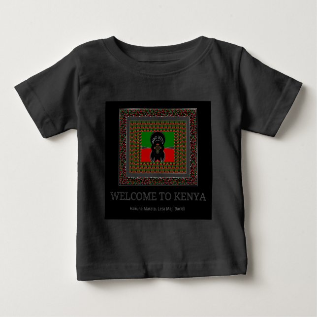 T-shirt Pour Bébé Bienvenue sur Magical Kenya : Hakuna Matata (Devant)