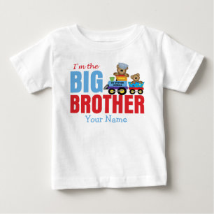 T-shirt Pour Bébé Big Brother Bear Train personnalisé