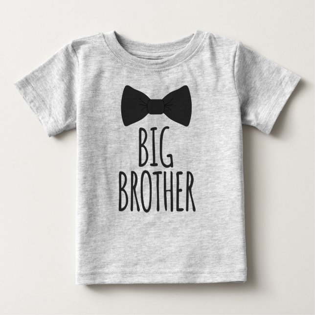 T-shirt Pour Bébé Big Brother Bowtie (Devant)