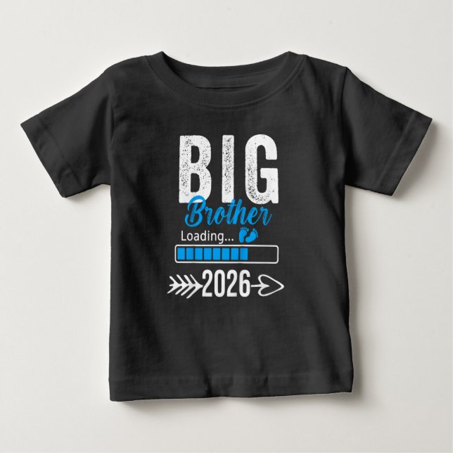 T-shirt Pour Bébé Big Brother Chargement 2026, Promu À Big Brother (Devant)