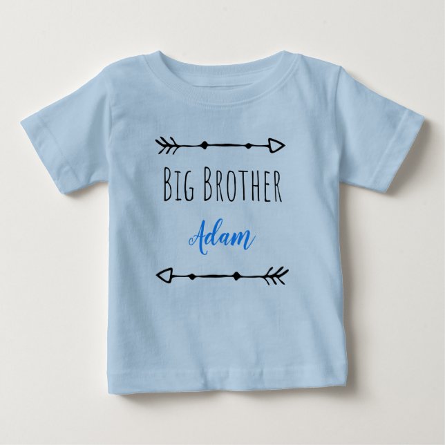 T-shirt Pour Bébé Big Brother personnalisé (Devant)