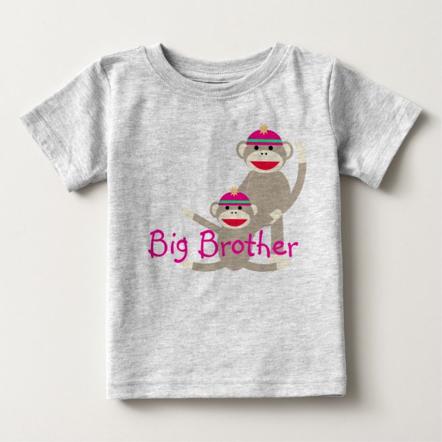 T-Shirt pour bébé Big Brother, singe-choc - AMZ (Devant)