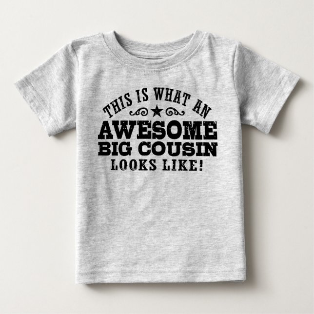 T-shirt Pour Bébé Big Cousin (Devant)