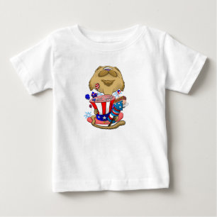 T-shirt Pour Bébé Big Head 4 juillet Cat