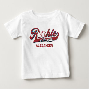 T-shirt Pour Bébé Big One Baseball Rookie De L'Année Premier Anniver