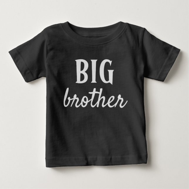 T-shirt Pour Bébé BIG ou LIL, cousin frère soeur personnalisé (Devant)