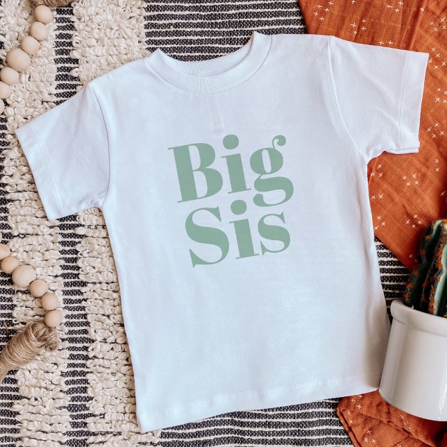 T-shirt Pour Bébé Big Sis | Famille de frères jumeaux (Créateur téléchargé)