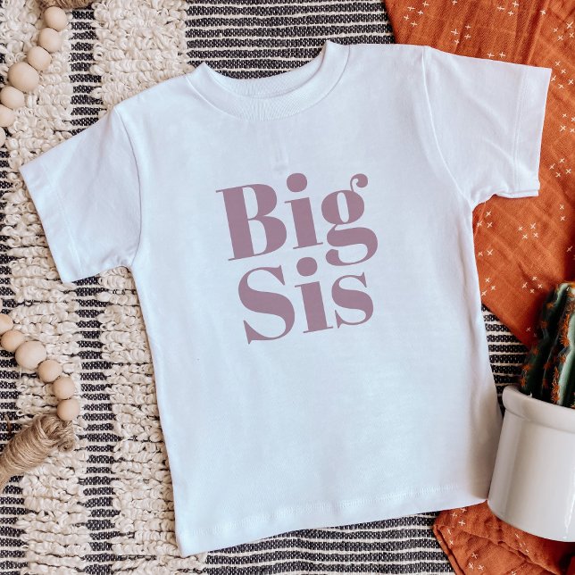 T-shirt Pour Bébé Big Sis | Famille Mauve Matching (Créateur téléchargé)