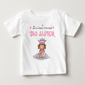 T-shirt Pour Bébé big sister crowned