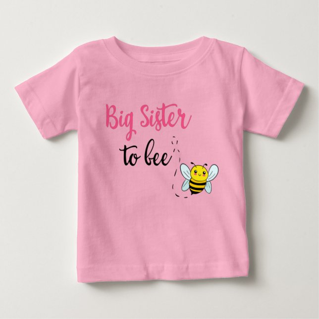 T-shirt Pour Bébé Big sister to bee (Devant)