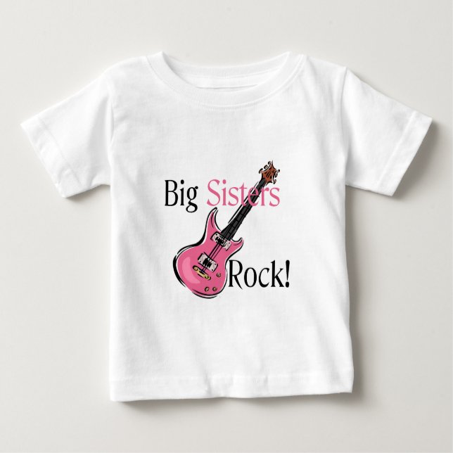 T-shirt Pour Bébé Big Sisters Rock (Devant)