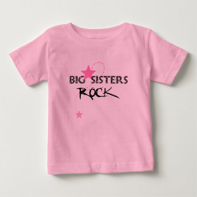 T-shirt Pour Bébé Big Sisters Rock Toddler Long Sleeve (Devant)