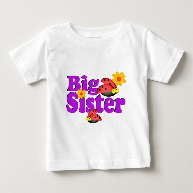 T-shirt Pour Bébé Big Soeur Ladybug (Devant)
