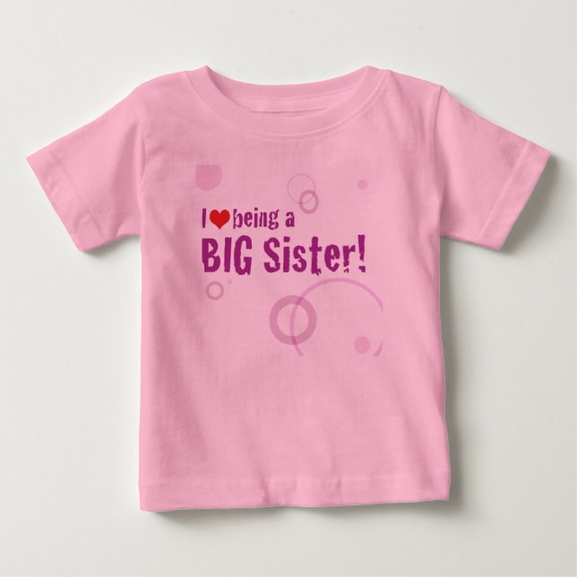 T-shirt Pour Bébé Big Soeur Long Sleeve (Devant)