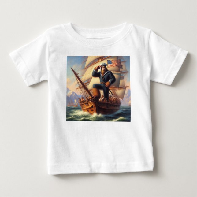 T-shirt Pour Bébé Bigfoot Sailor (Devant)
