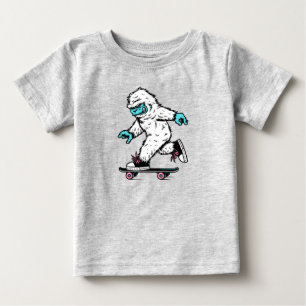 T-shirt Pour Bébé Bigfoot Sasquatch Animal Sauvage Skateboard