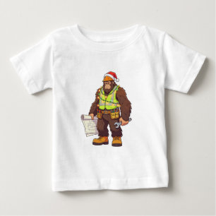 T-shirt Pour Bébé Bigfoot Sasquatch Plombier Drôle  Col bleu