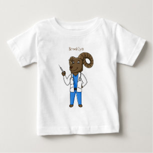 T-shirt Pour Bébé Bighorn sheep doctor cartoon illustration