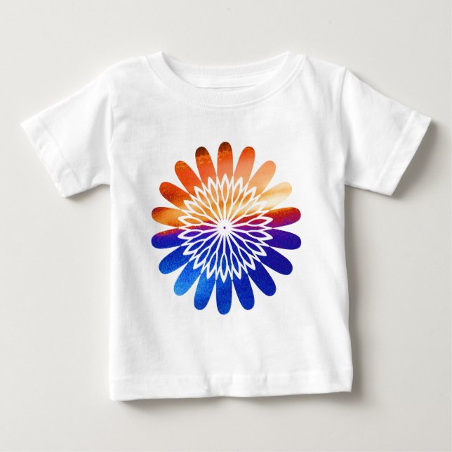 T-shirt Pour Bébé Bijou graphique rond de fleur de Chakra (Devant)