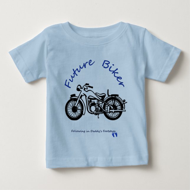 T-shirt Pour Bébé Biker futur (Devant)