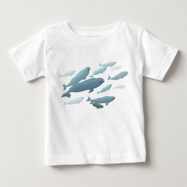 T-shirt Pour Bébé Bio Bébé Beluga Whale Chemise Baby Cadeaux (Devant)