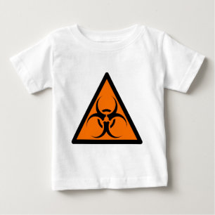 T-shirt Pour Bébé Bio risque ou orange de avertissement de symbole