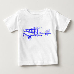 T-shirt Pour Bébé Biplan Ancien - Bleu