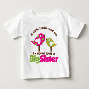 T-shirt Pour Bébé Birdie allant être une grande soeur