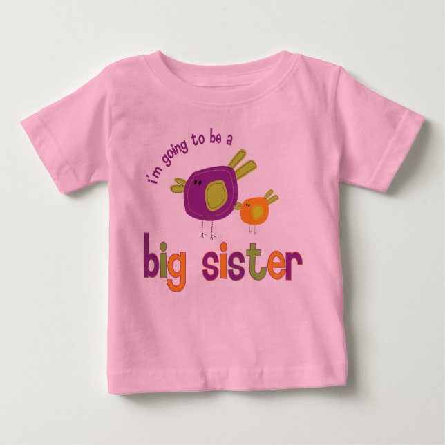 T-shirt Pour Bébé birdie grande soeur dos (Devant)