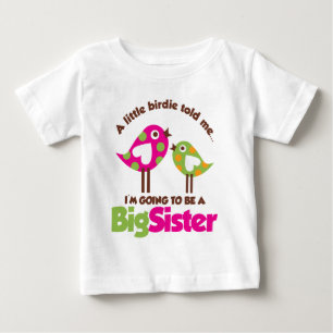 T-shirt Pour Bébé Birdie Va Être Une Grande Soeur