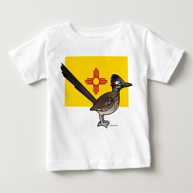 T-shirt Pour Bébé Birdorable d'Etat du Nouveau-Mexique : Roadrunner (Devant)
