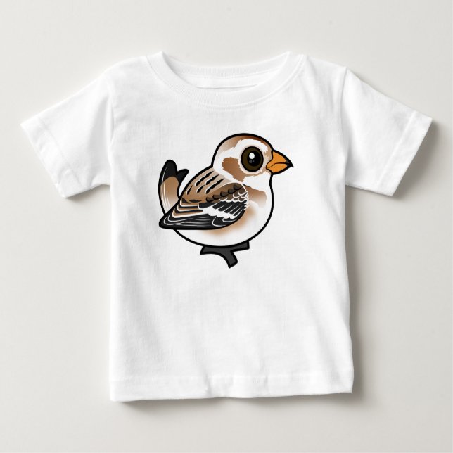T-shirt Pour Bébé Birdorable Snow Bunting (Devant)
