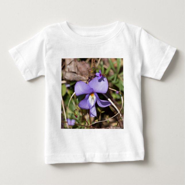 T-shirt Pour Bébé Birds-Foot Violet w/ Bluets (Devant)