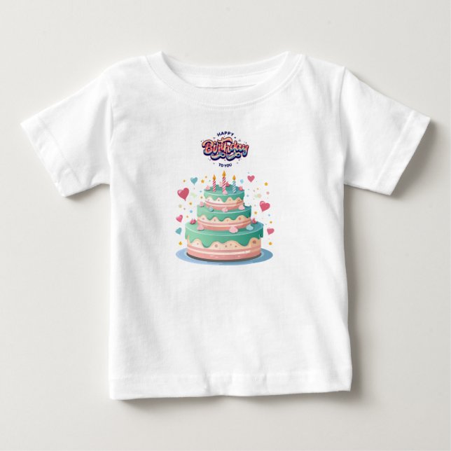 T-shirt Pour Bébé Birthday Celebration Time Let’s Party (Devant)